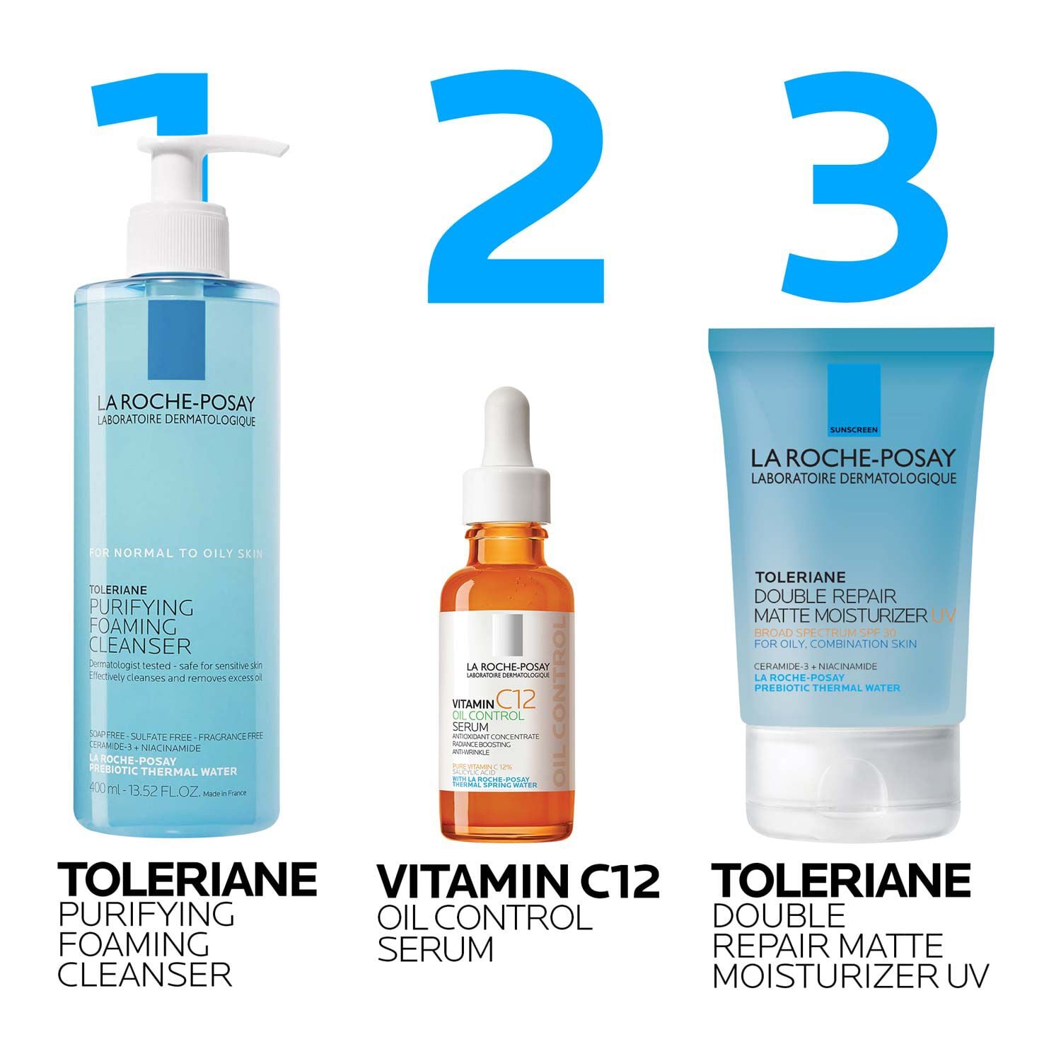 Toleriane Double Repair Matte Face Moisturizer SPF 30 for Oily Skin